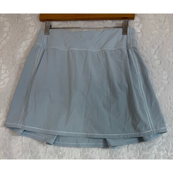Lululemon Pace Rival Running Tennis Skirt Skort Pleat Light Powder Linen Blue 6 - Picture 1 of 12
